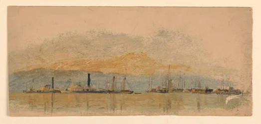 Tegning, skisser. Skip, ca. 1860