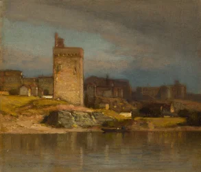 Old Tower at Avignon, ca. 1875 (olje på lerret)