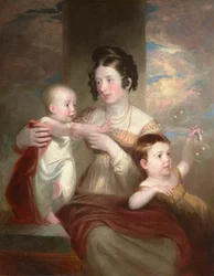 Portrett av fru Morse og to barn 1824 (olje på lerret)