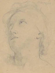 Studie for Judgment of Jupiter (Marpessa, leder)