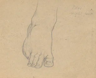 Studie for Judgment of Jupiter (Idas, høyre fot)