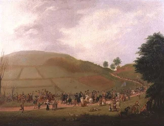 The Election Procession of Sir William Miles (1797-1878) (olje på lerret)