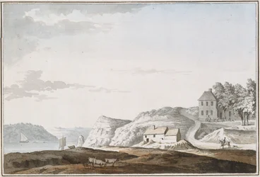 Aust Passage, Gloucestershire (akvarell og kroppsmaling på papir)