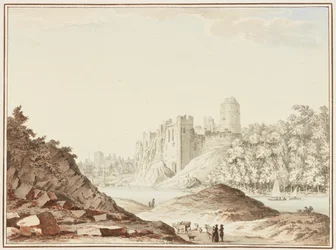 Pembroke Castle (wc på vevd papir)