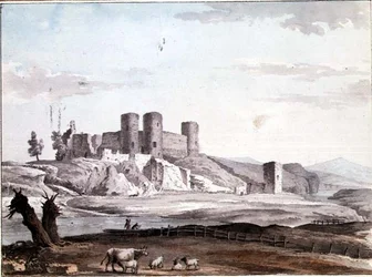 Rhuddlan Castle fra broen