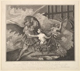 Satan, synd og død Paradise Lost, bok II, 1. mai 1788.