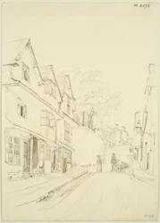 St Michael's Hill, ser nordover (blyant på papir)