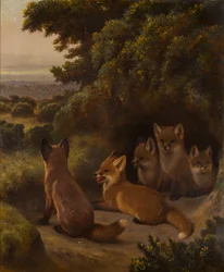 Et kull reveunger, ca. 1855-92 (olje på lerret)