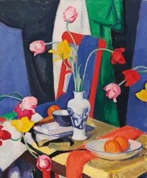 Stilleben med tulipaner, ca. 1919 (olje på lerret)