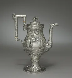 Kaffekanne i nyrokokko, ca. 1840
