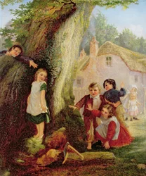 Hide and Seek, 1869 olje på lerret