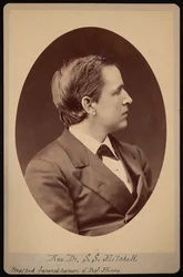 Portrett av pastor Samuel Swain Mitchell 1839-1919, mellom 1876 og 1880.