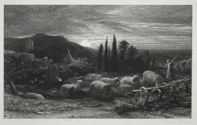 Den stigende månen, 1857.
