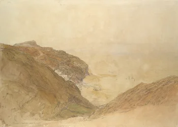 Utsikt over Clovelly, Devon, ca. 1848-49.