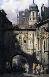 A View in Nürnberg, ca. 1823 (akvarell på papir)