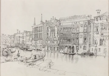 Casa D#39;oro, Venezia, ca. 1824 (akvarell på papir)
