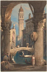 San Giorgio dei Greci, sett fra en arkade