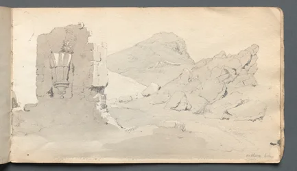 Skissebok: Ruin, 1814.