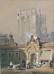 Det gamle tårnet, Kölnerdomen, tidlig på 1800-tallet