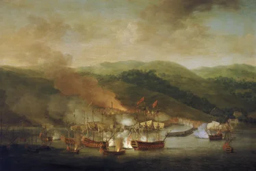 Den østerrikske arvefølgekrigen (1740–1748): bombingen av Bastia (Frankrike), 6. november