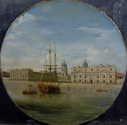 Greenwich sykehus fra elven, 1748