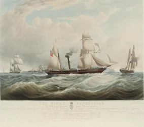 Den nigerianske ekspedisjonen, ved samløpet av elvene Niger og Benoue, skipene Albert, Sudan og Wilberforce utenfor Holyhead (Wales), august-oktober 1841