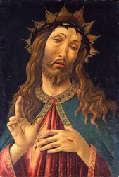 Italiensk: Vir dolorum (Kristus velsigner) Sorgens mann