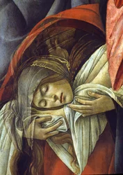 Klagesang over den døde Kristus, detalj av Maria Magdalena, 1490-1500, detalj av 44244