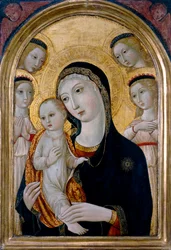 Madonna og barn med engler, ca. 1480