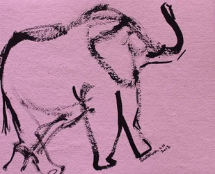 Abstrakt rosa elefant