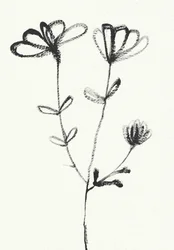 Minimalistisk blomsterskisse
