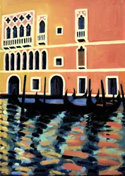 Canal Grande I (olje på kort)