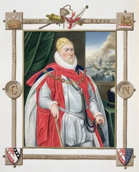 Portrett av Charles Howard (1536-1624) 2. baron av Effingham og 1. jarl av Nottingham fra 