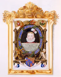 Portrett av James VI av Skottland (1566-1625) Senere James I av England som gutt ca. 1574 fra 