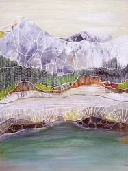 Geometrisk fjellvann