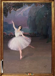 Tamara Karsavina-ballerinaen (1885–1978) i Sylfiden (for Sylfiden-balletten)