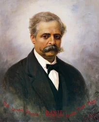 Portrett av Francesco De Sanctis (1817–83), italiensk litteraturkritiker og historiker, maleri av Saverio Altamura