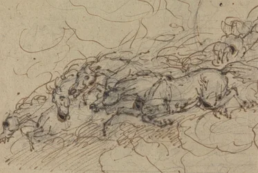 Fire hester i galopp: (?) en mytologisk studie, muligens for Phaeton's Chariot