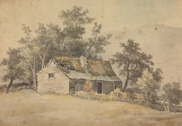 Landskap med en bolig i ruin