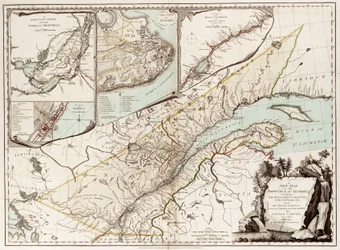 Kart over Quebec, Canada
