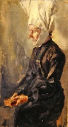 Lady at her Devotions (olje på lerret)
