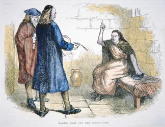 Martha Corey blir anklaget for hekseri under hekseprosessene i Salem i 1692