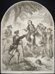 Arrestasjonen av major Andre (litho)