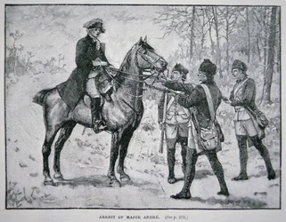 Fangsten av major John Andre (litho)