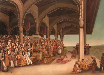 Uten tittel (The Disrobing of Draupadi), ca. slutten av 1800-tallet (olje på lerret)