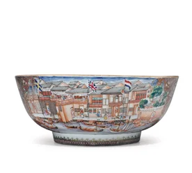 En stor Hong-skål, ca. 1785 (keramikk)