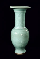 Celadon glasert vase, Yuan-dynastiet (1260-1368) (keramikk)