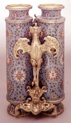 Vase, tidlig Ming-dynastiet (cloisonne-emalje på forgylt kobber)