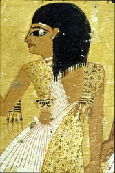 Det gamle Egypt, veggmaleri Inherkhau-graven, Theben, adelens grav, 20. dynasti, Inherkhau iført leopardskinn (bilde)