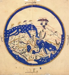 Kopi av verdenskart av Muhammad al-Idrisi, ca. 1130